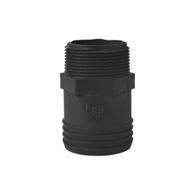 1 / 2" MPT X 3 / 4" INSERT POLY / PVC MALE ADAPTER (GRAY)