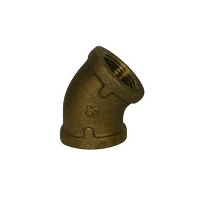 1.5" NO-LEAD BRASS 45 DEGREE ELBOW