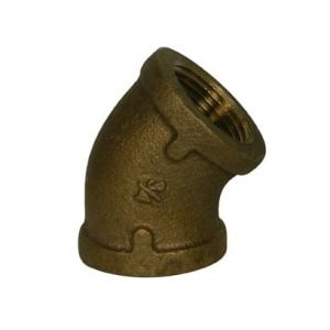 1" NO-LEAD BRASS 45 DEGREE ELBOW