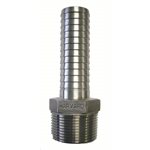 1.25" THD X 1" INSERT X-LONG S.S. MALE ADAPTER