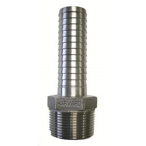 1.25" THD X 1" INSERT X-LONG S.S. MALE ADAPTER