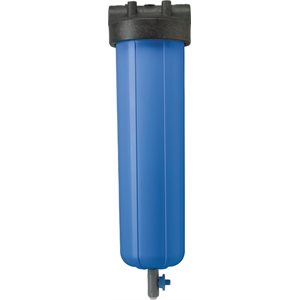 1" X 20" B / B HOUSING w / 3 / 8" DRAIN VALVE w / PR (BLK / BLUE)