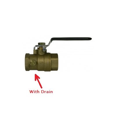 3 / 4" THD NO-LEAD BALL VALVE w / DRAIN