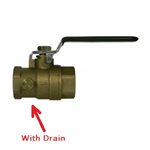 3 / 4" THD NO-LEAD BALL VALVE w / DRAIN